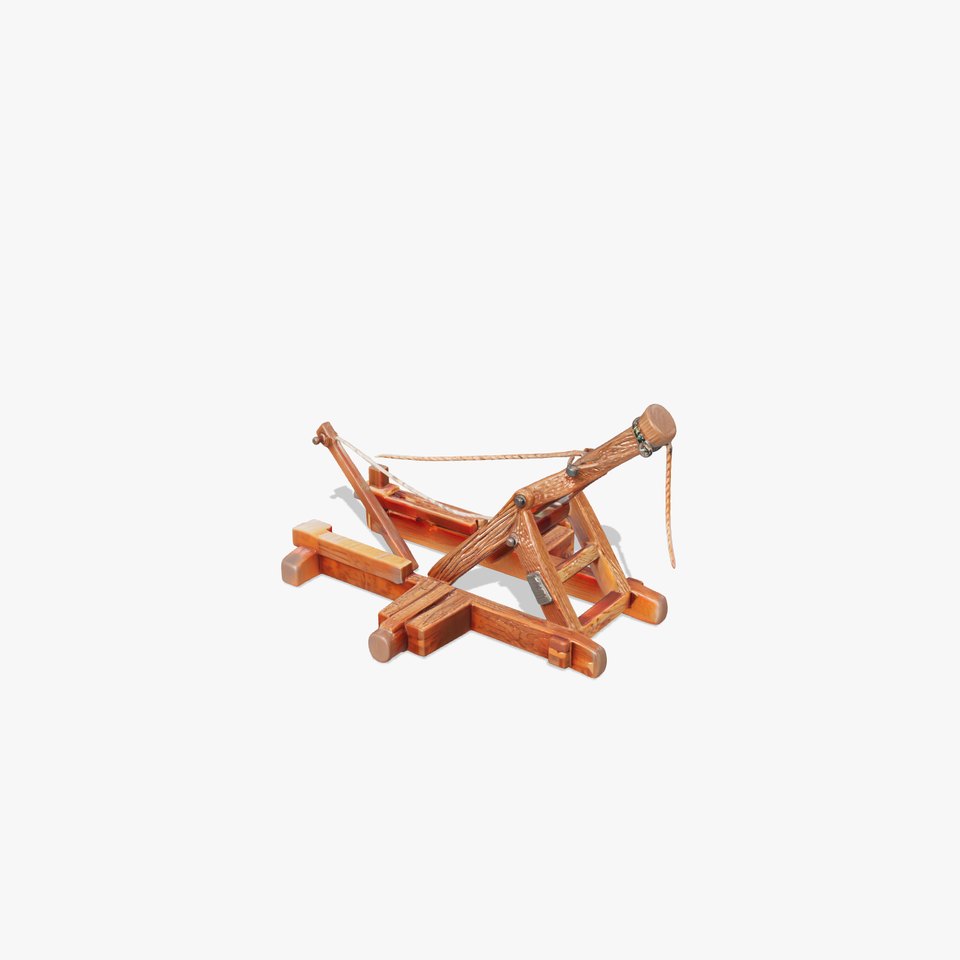 Medieval Catapult Model Pack with Detailed Wood and Metal Textures